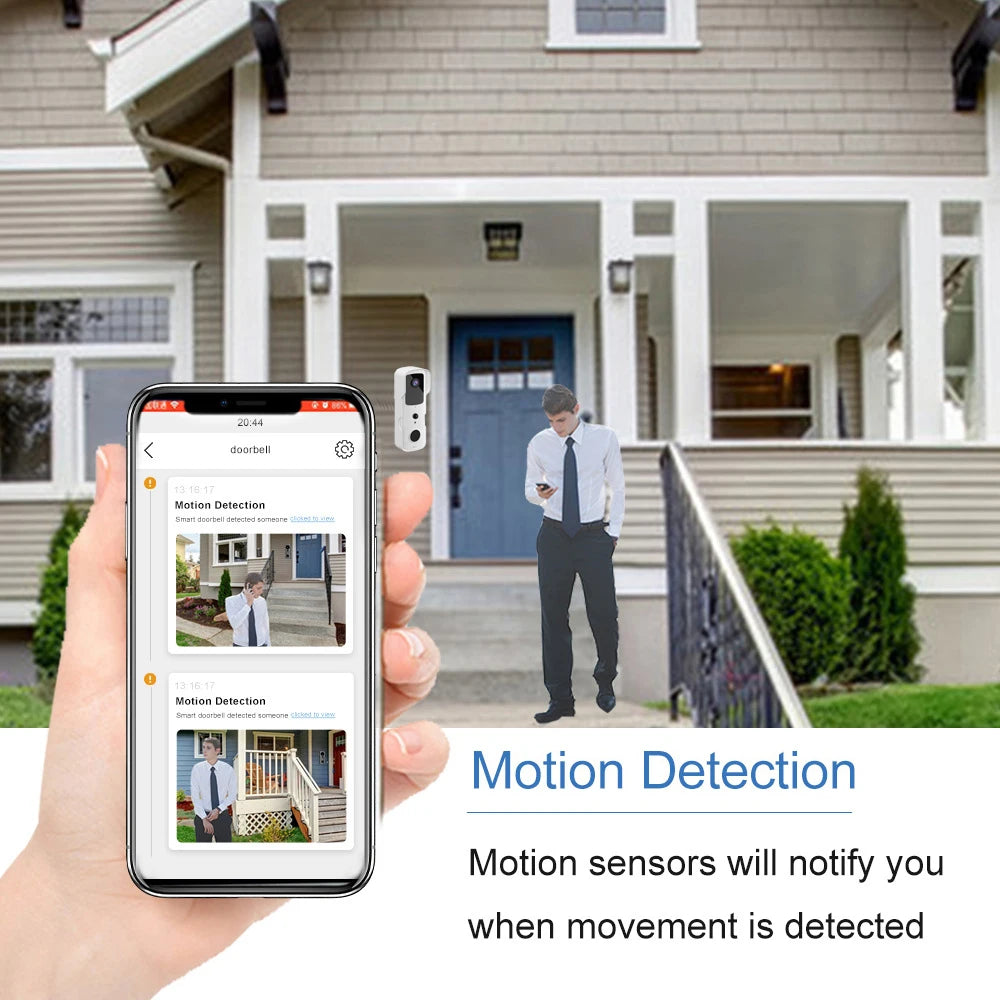 V30 Tuya Smart Video Doorbell Wireless WiFi 1080P Video Intercom Door Bell Two-Way Audio Works With Alexa Echo Show Google Home