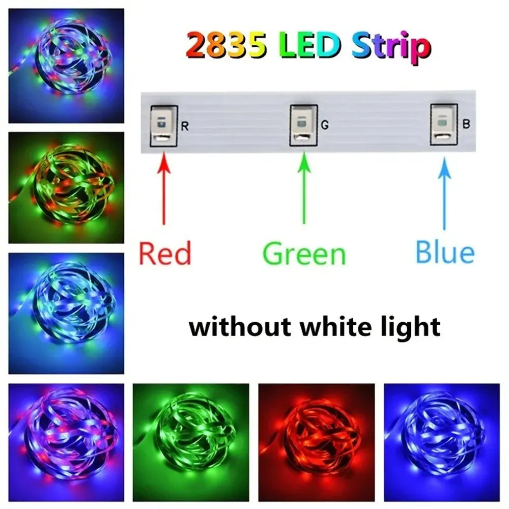 RGB 2835 LED Strip Light Bluetooth App Smart Control Flexible Diode Tape Ribbon TV Desktop Backlight Music Sync Decor For Home