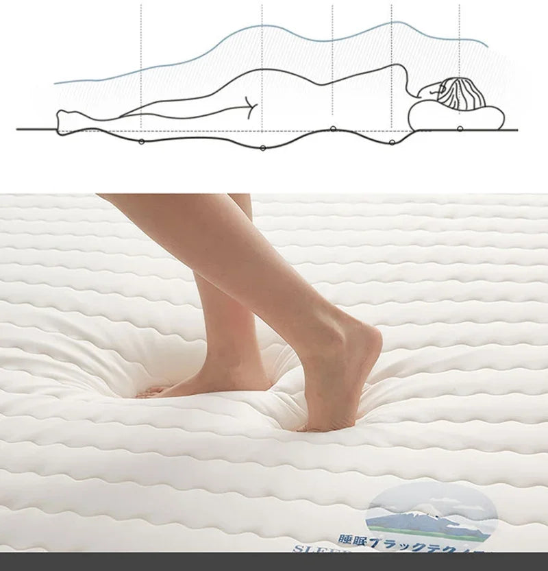 Mattress Topper Knitted Cotton Soft Foam Tatami Mattresses Intercalated Latex Thickened Sponge Cushion Folding Mattresses Mat