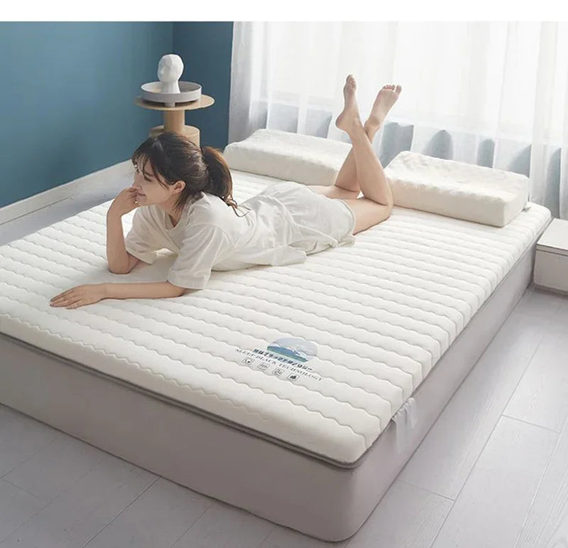 Mattress Topper Knitted Cotton Soft Foam Tatami Mattresses Intercalated Latex Thickened Sponge Cushion Folding Mattresses Mat