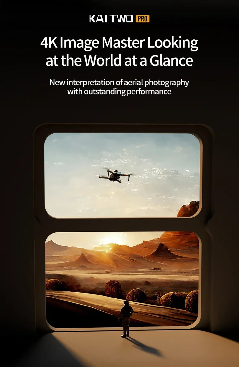 KAI TWO PRO GPS Drone 4K Professional 8K Three Axis Self Stabilization HD Camera 360° Obstacle Avoidance Brushless RC Quadcopter