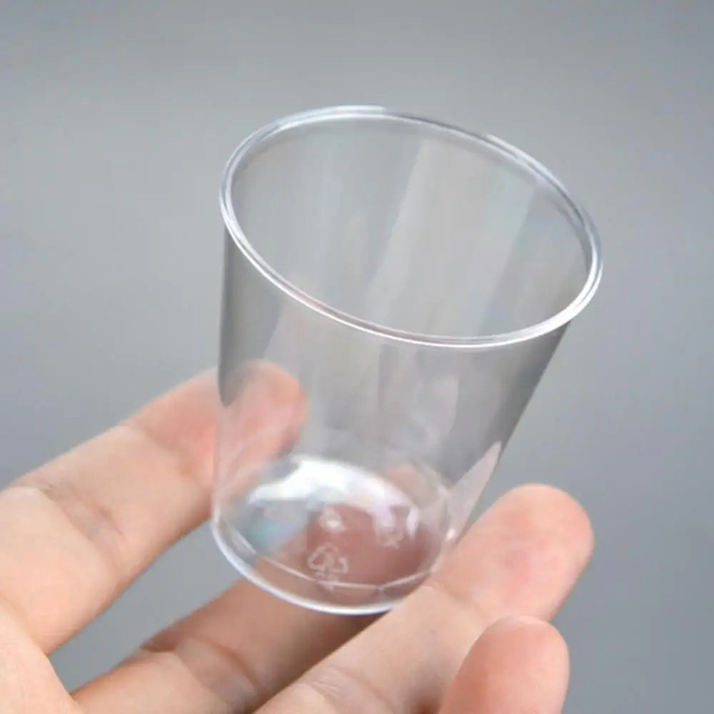 Eco-friendly Clear Plastic Disposable Party Shot Glasses Jelly Cups Tumblers