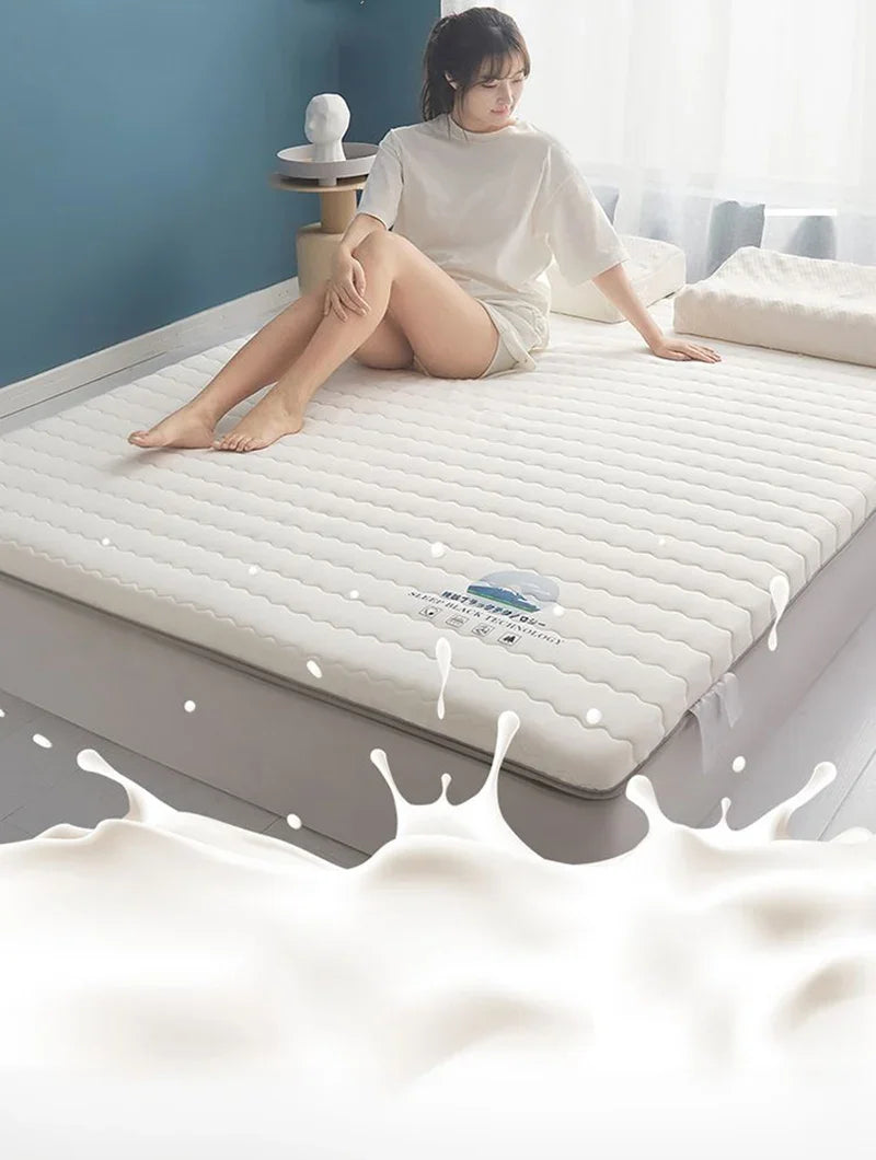 Mattress Topper Knitted Cotton Soft Foam Tatami Mattresses Intercalated Latex Thickened Sponge Cushion Folding Mattresses Mat