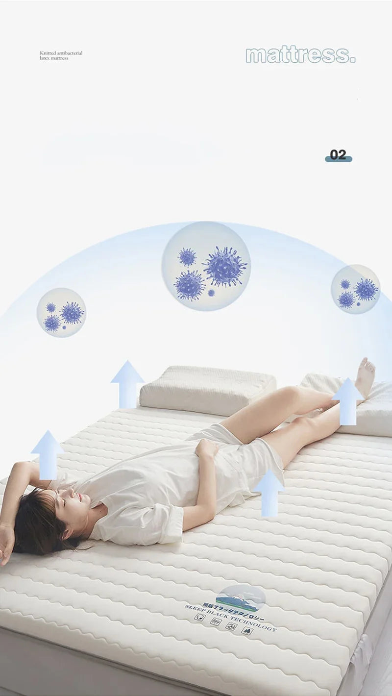 Mattress Topper Knitted Cotton Soft Foam Tatami Mattresses Intercalated Latex Thickened Sponge Cushion Folding Mattresses Mat