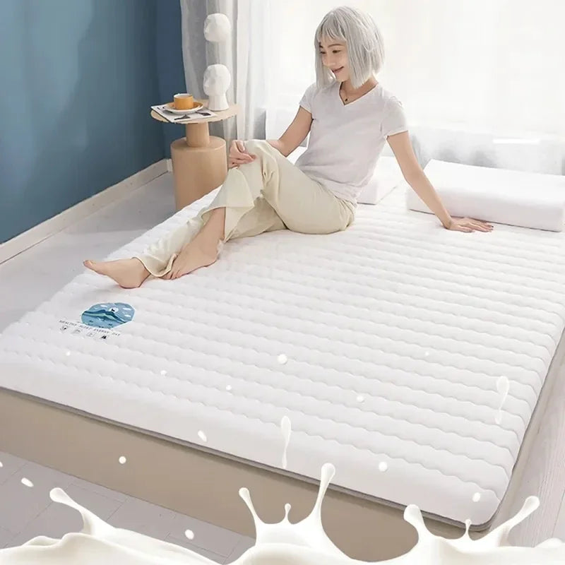 Mattress Topper Knitted Cotton Soft Foam Tatami Mattresses Intercalated Latex Thickened Sponge Cushion Folding Mattresses Mat