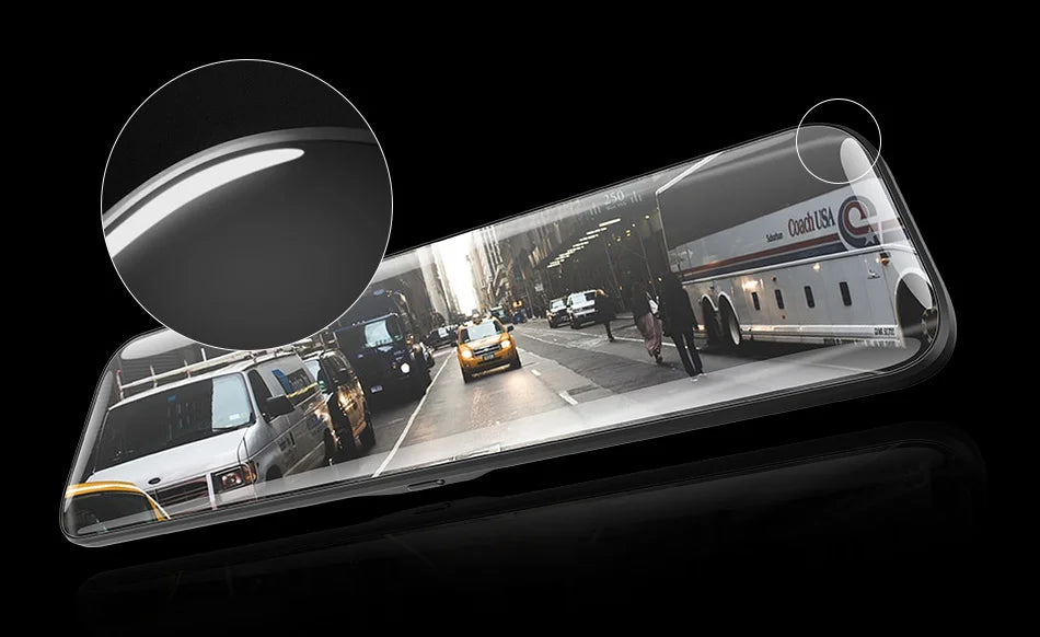 E-ACE 10 Inch Car DVR Mirror Video Recorder 1080P Touch Screen Dashcam For Car Dual Lens Streaming Driving Recorder Dash Camera
