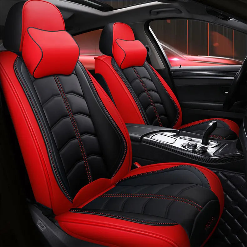 4 Pc Car Accessories Most Comfortable Cute Waterproof Nappa Custom Fit Design Universal Full Set Luxury Leather Car Seat Cover