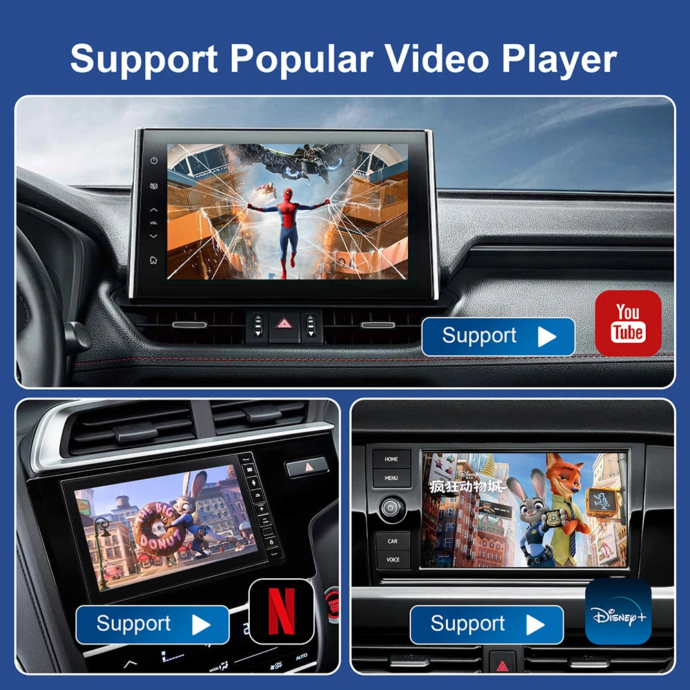 Android 13 CarPlay TV Box Wireless CarPlay Android Auto Adapter Car Multimedia Smart AI Box Support Netflix YouTube