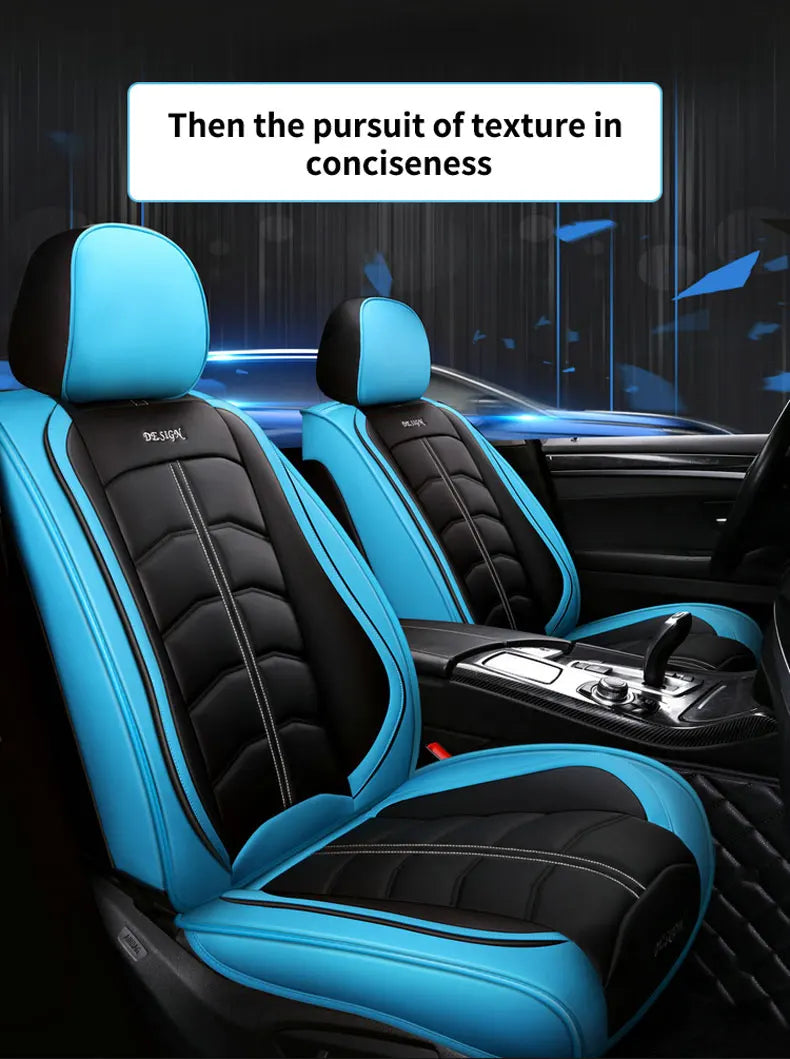 4 Pc Car Accessories Most Comfortable Cute Waterproof Nappa Custom Fit Design Universal Full Set Luxury Leather Car Seat Cover