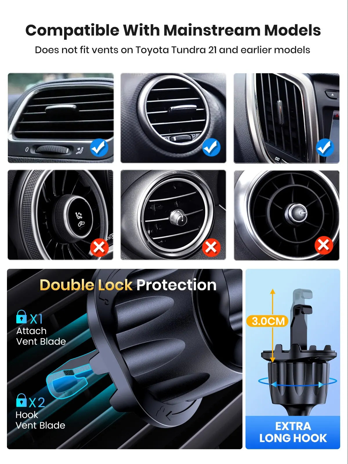 Mobile Phone Holder Air Outlet Gravity Sensor Car Holder Riangle Gravity Frosted Simplicity Solid Metallic Material