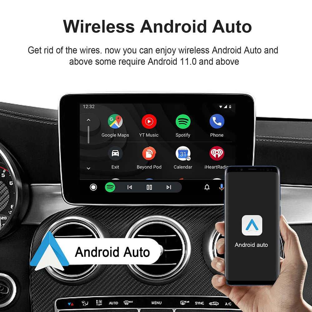 Android 13 CarPlay TV Box Wireless CarPlay Android Auto Adapter Car Multimedia Smart AI Box Support Netflix YouTube