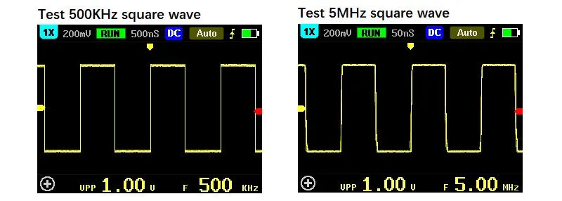 FNIRSI 5012H Handheld Digital Oscilloscope 500MS/s Sampling Rate 10MHz Analog Bandwidth 2.4 Inches Support Waveform Storage