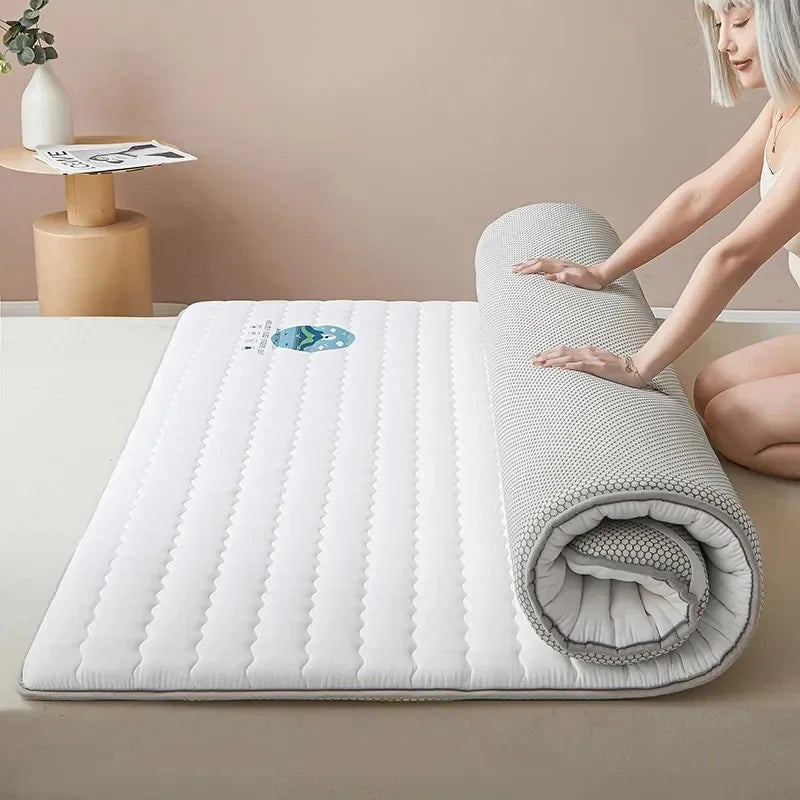 Mattress Topper Knitted Cotton Soft Foam Tatami Mattresses Intercalated Latex Thickened Sponge Cushion Folding Mattresses Mat