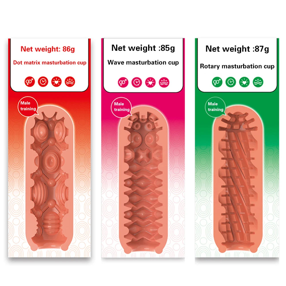 Male Portable Masturbator Cup Adult Sex Toys For Men Soft Vagina Anal Masturbator Sex Products For Men Mini Penis Trainer