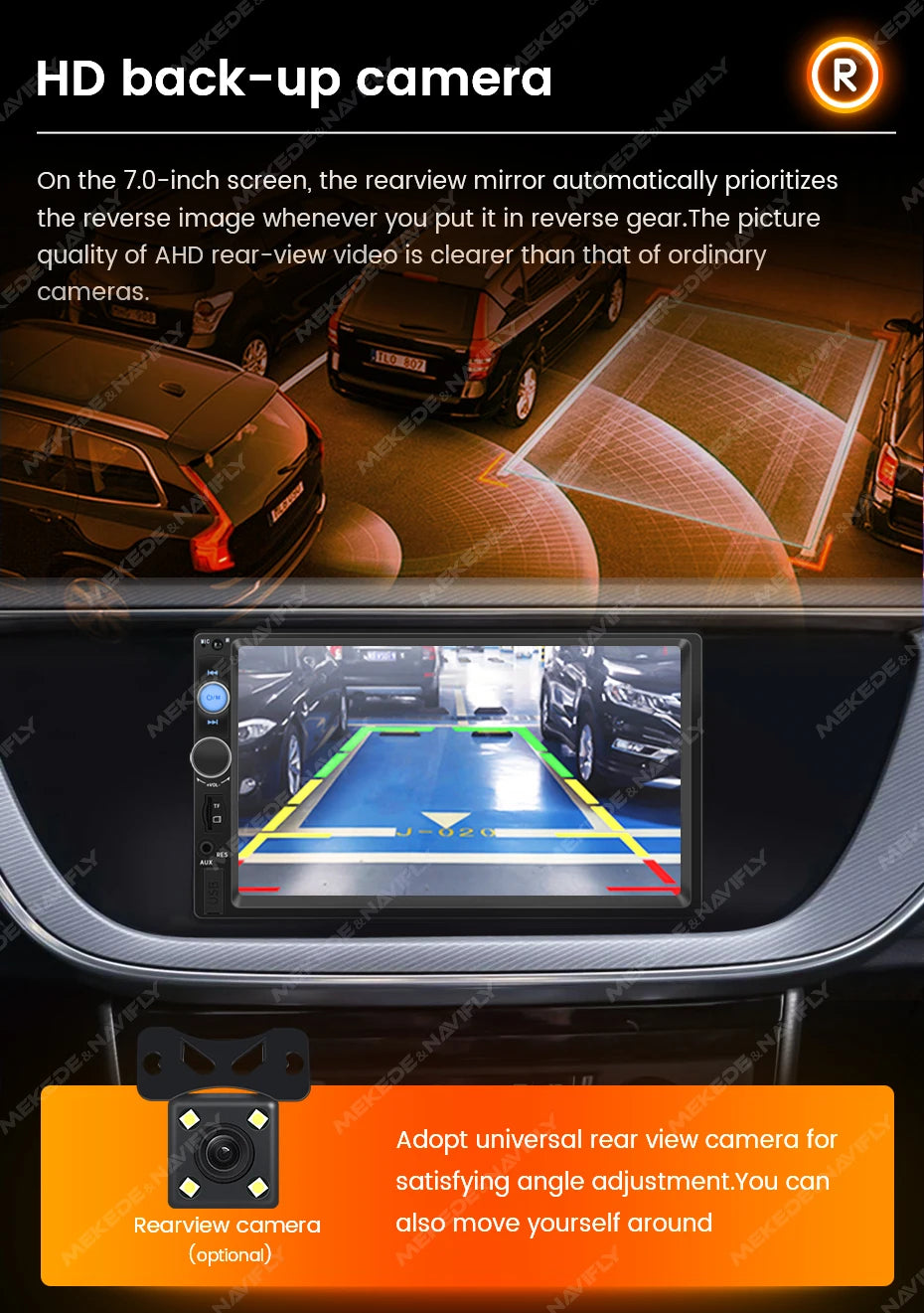 Navifly ND1 2 din Car Radio 7" HD Touch Screen Autoradio Multimedia Player Universal Car Stereo MP5 Player BT SWC TF FM Camera