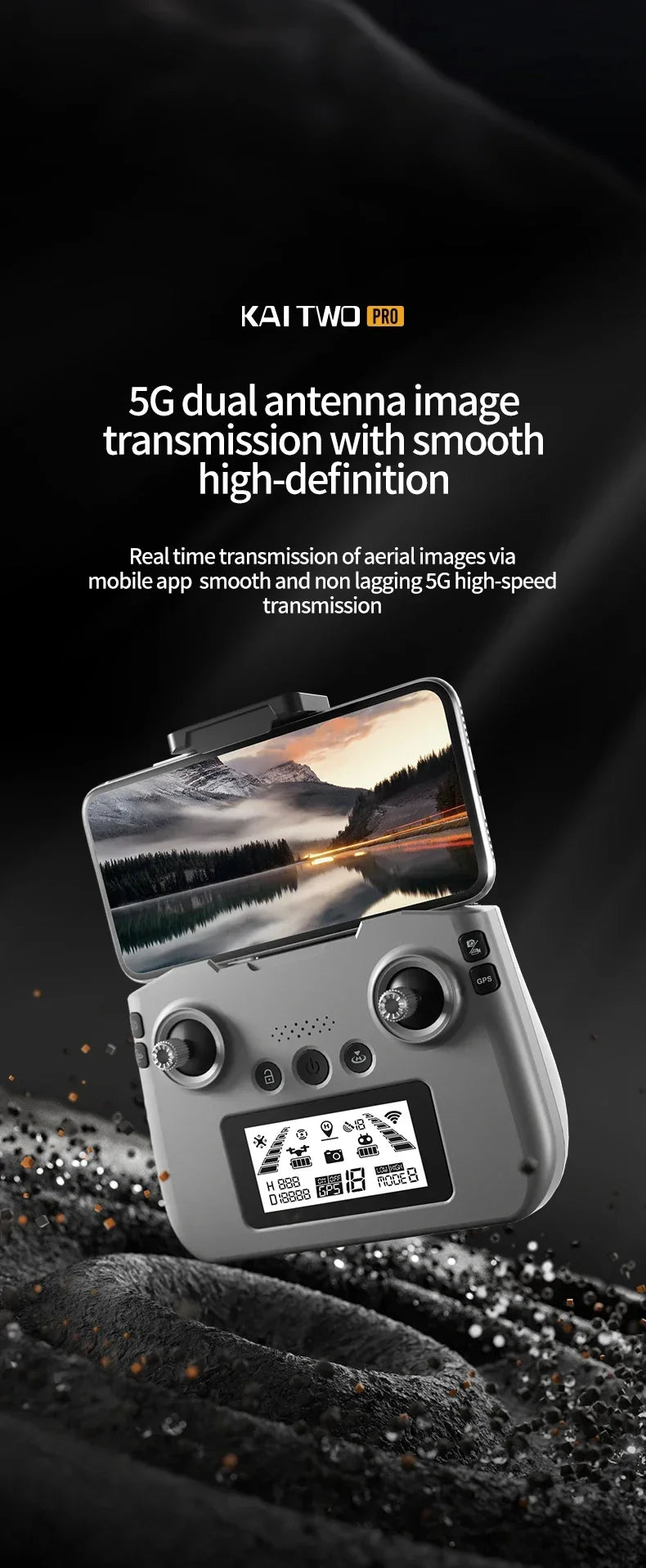 KAI TWO PRO GPS Drone 4K Professional 8K Three Axis Self Stabilization HD Camera 360° Obstacle Avoidance Brushless RC Quadcopter