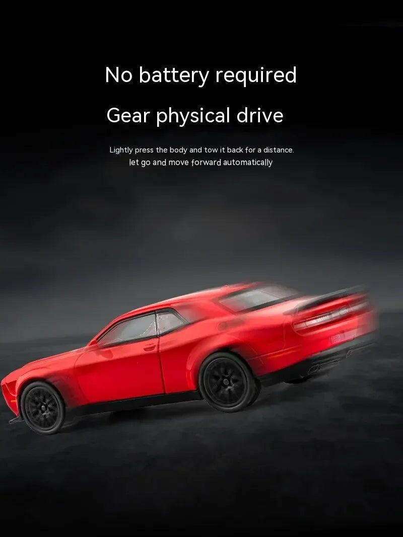 1:32Die-cast Metal Dodge Challenger Toy Car Simulation Model Can Light Up Can Drive Boring Boy's Gift Christmas Gift