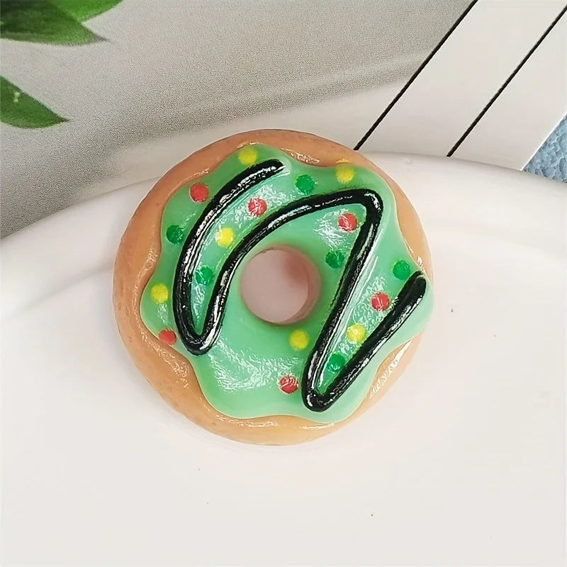 6pcs Adorable Mini Donut Shaped Refrigerator Magnets - Colorful Kawaii Decals for Fridge, Whiteboard, and Office Kitchen Decor