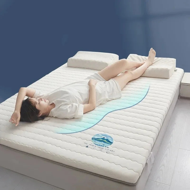 Mattress Topper Knitted Cotton Soft Foam Tatami Mattresses Intercalated Latex Thickened Sponge Cushion Folding Mattresses Mat
