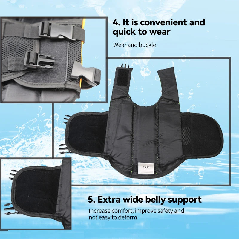 Shark Dog Life Jacket Enhanced Buoyancy Small Dogs Swimming Clothes Safety Vest With Handle For Medium Large Dogs Surfing