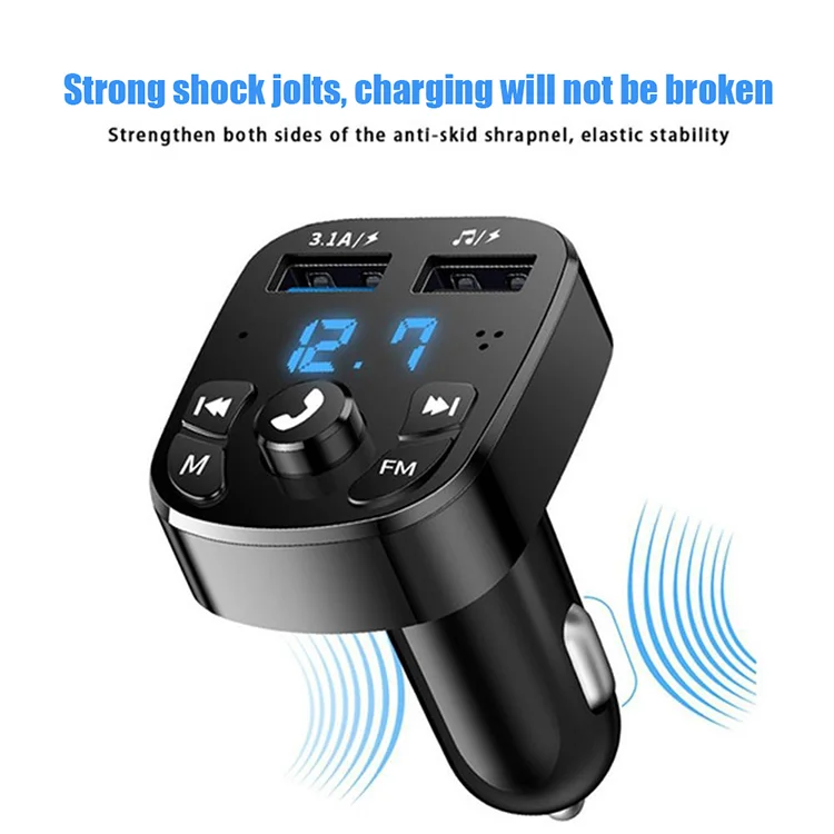Car Bluetooth Mps Player Single Port Fast Charging Hands Free Call Usb Flash Drive Plug And Play Bluetooth Receiver