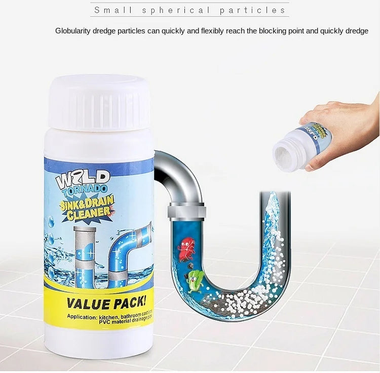 100g Powerful Sink Drain Cleaner High Efficiency Clog Remover Kitchen Sewer Power Pipe Channel Powder Cleaning Tools