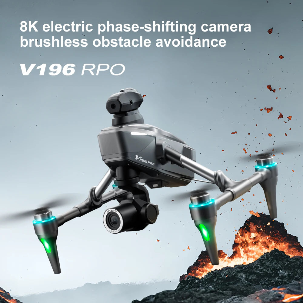 New V196 5G GPS Drone 8K Professional Dual Camera Brushless WIFI FPV Obstacle Avoidance Optical Flow RC Foldable Quadcopter Toys