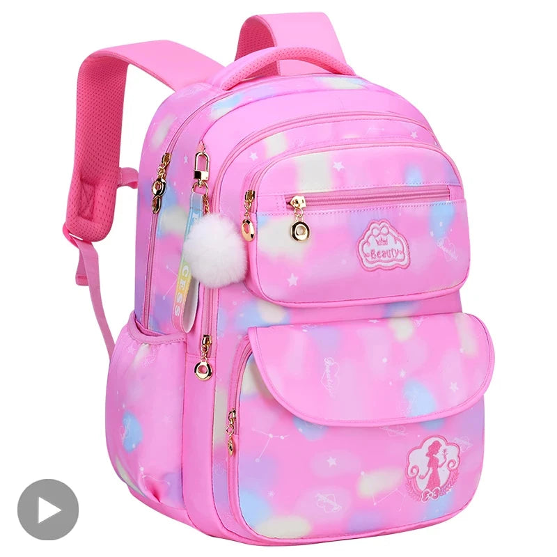 Girl Children Backpack School Bag Back Pack Pink For Kid Child Teenage