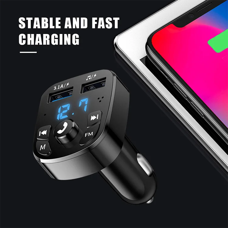 Car Bluetooth Mps Player Single Port Fast Charging Hands Free Call Usb Flash Drive Plug And Play Bluetooth Receiver