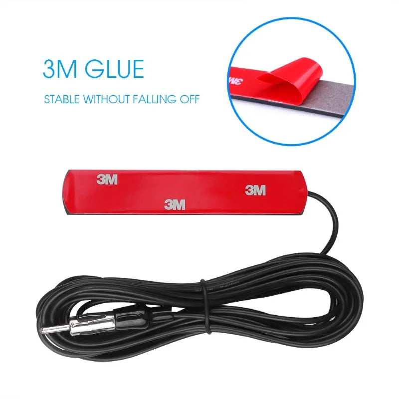 DC 5-12V Car Electronic Radio Antenna Car Hidden Amplified Antenna Signal Amplifier Booster Antena for Car Truck Motorcycle Boat