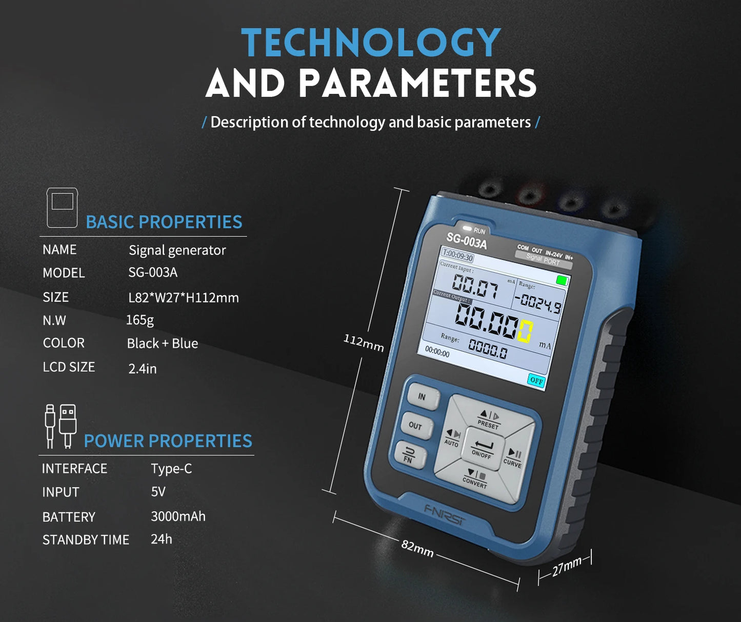 SG-003A Signal Source 0-10V Adjustable Current Voltage Simulator 4-20mA Gerador de sinal Sources Transmitter Calibrator