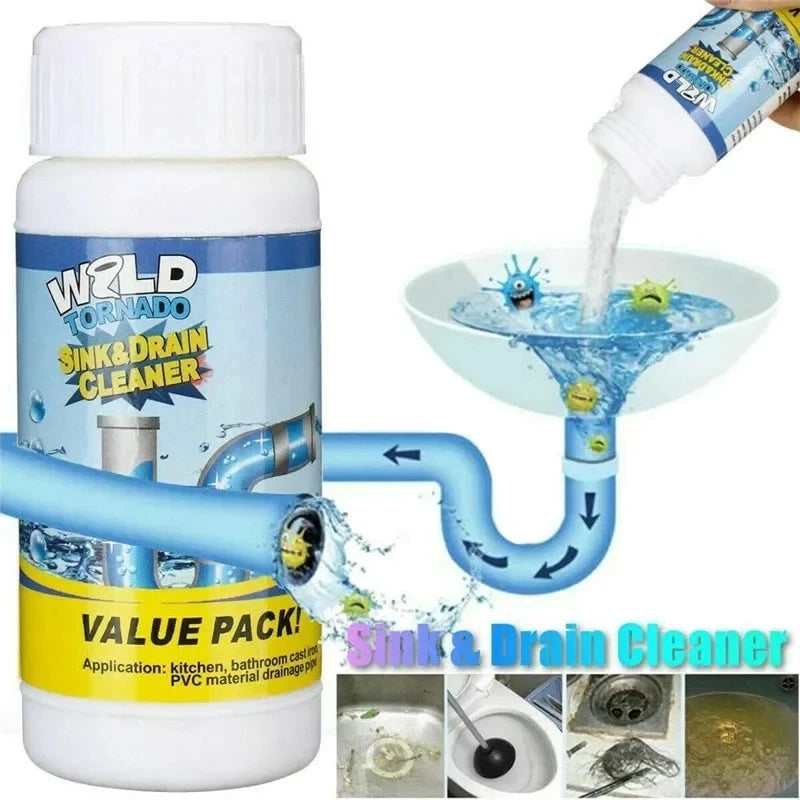 100g Powerful Sink Drain Cleaner High Efficiency Clog Remover Kitchen Sewer Power Pipe Channel Powder Cleaning Tools