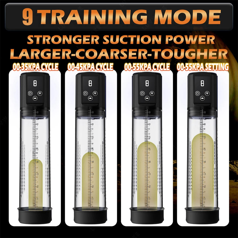 Electric penis pump expanding simulation vacuum pump expanding extension pump male masturbator penis bigger coach adult sex toys