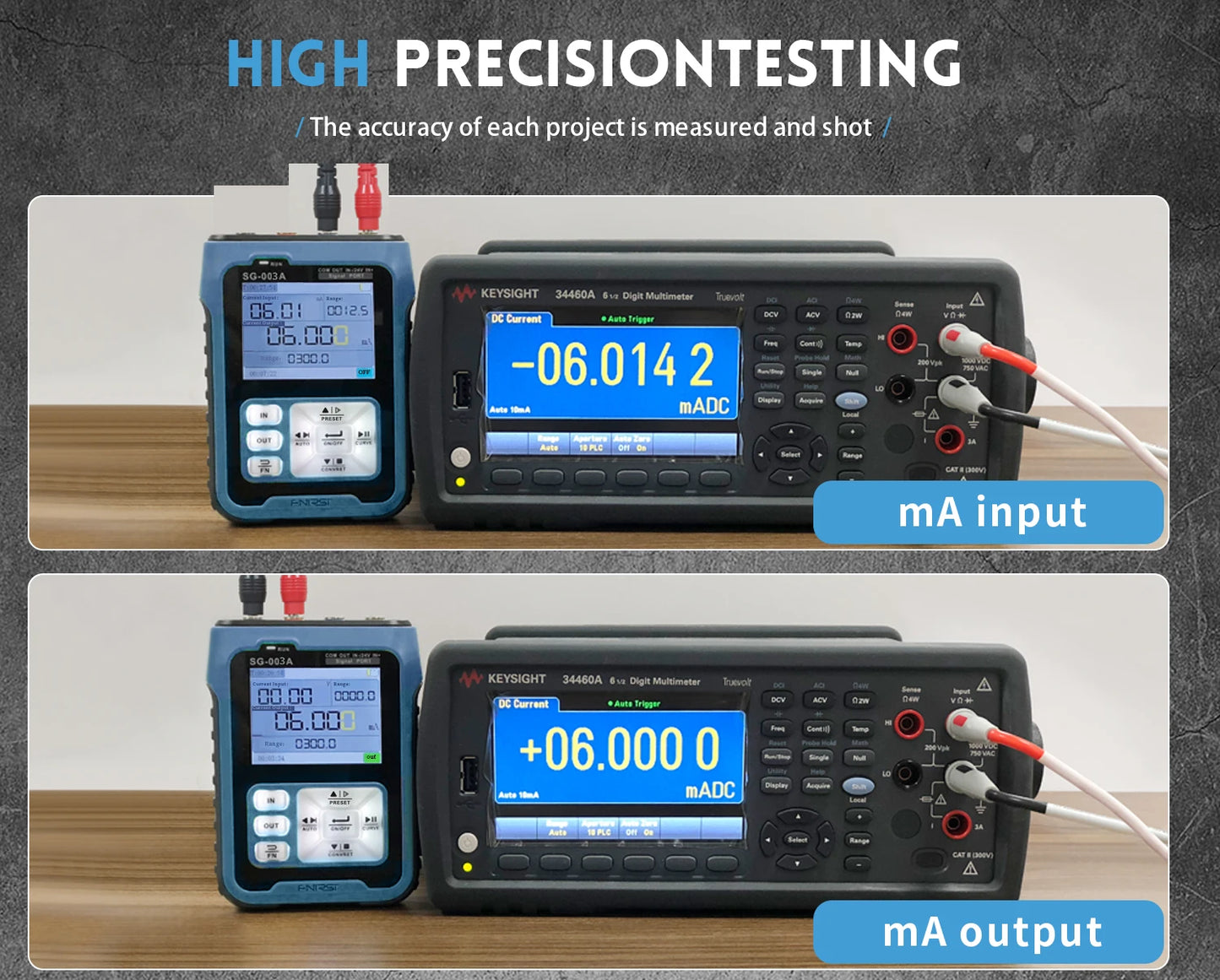 FNIRSI SG-003A 0-10V Adjustable Current Voltage Simulator 4-20mA Gerador de sinal Sources transmitter calibrator Transmitte