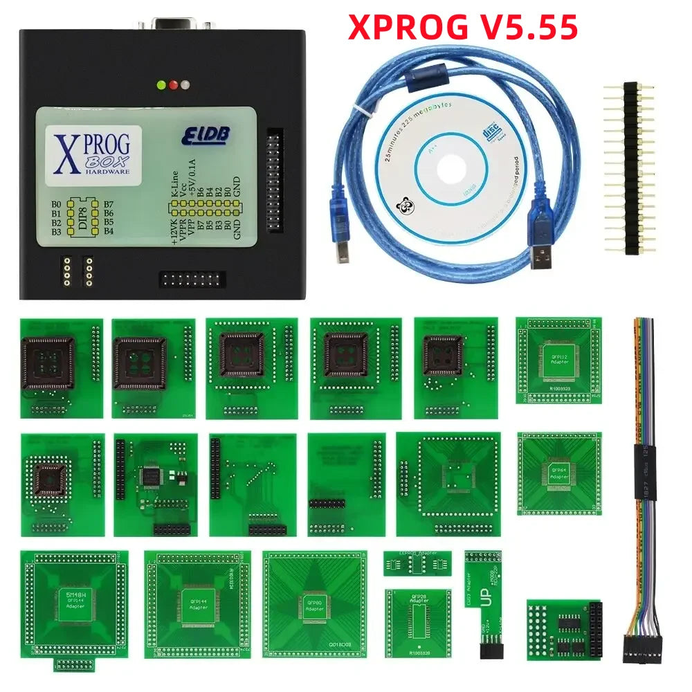 Xprog5.55 XPROG-M Add New Authorization V5.55 X-PROG M Metal Box XPROG ECU Programmer Tool X Prog M5.55 Full Adapters