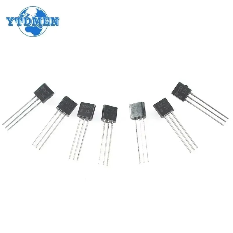 50pcs Transistors BC547 BC557 Each 25pcs BC547B BC557B NPN PNP Triode Transistor DIY Electronic Kit