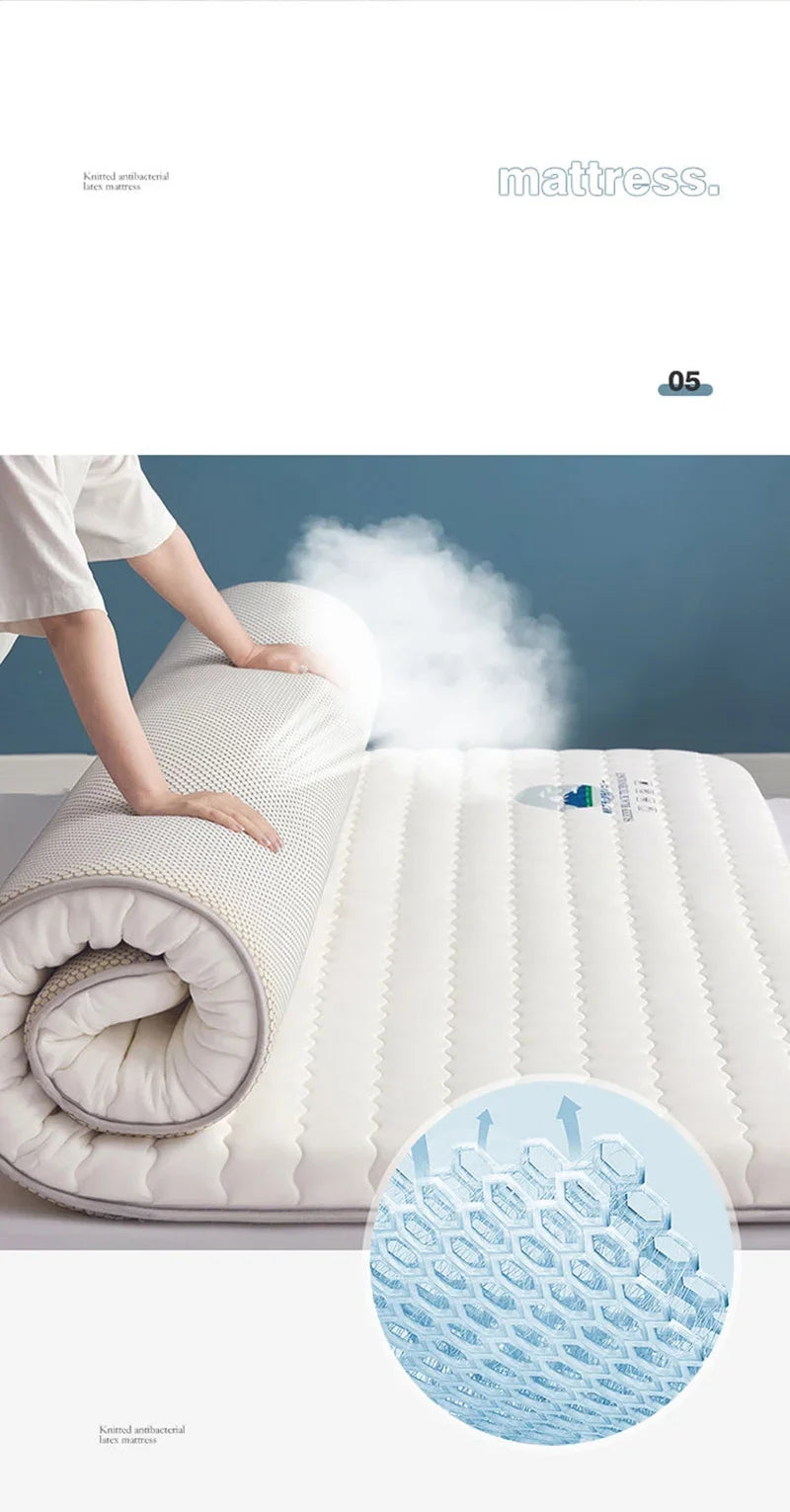 Mattress Topper Knitted Cotton Soft Foam Tatami Mattresses Intercalated Latex Thickened Sponge Cushion Folding Mattresses Mat