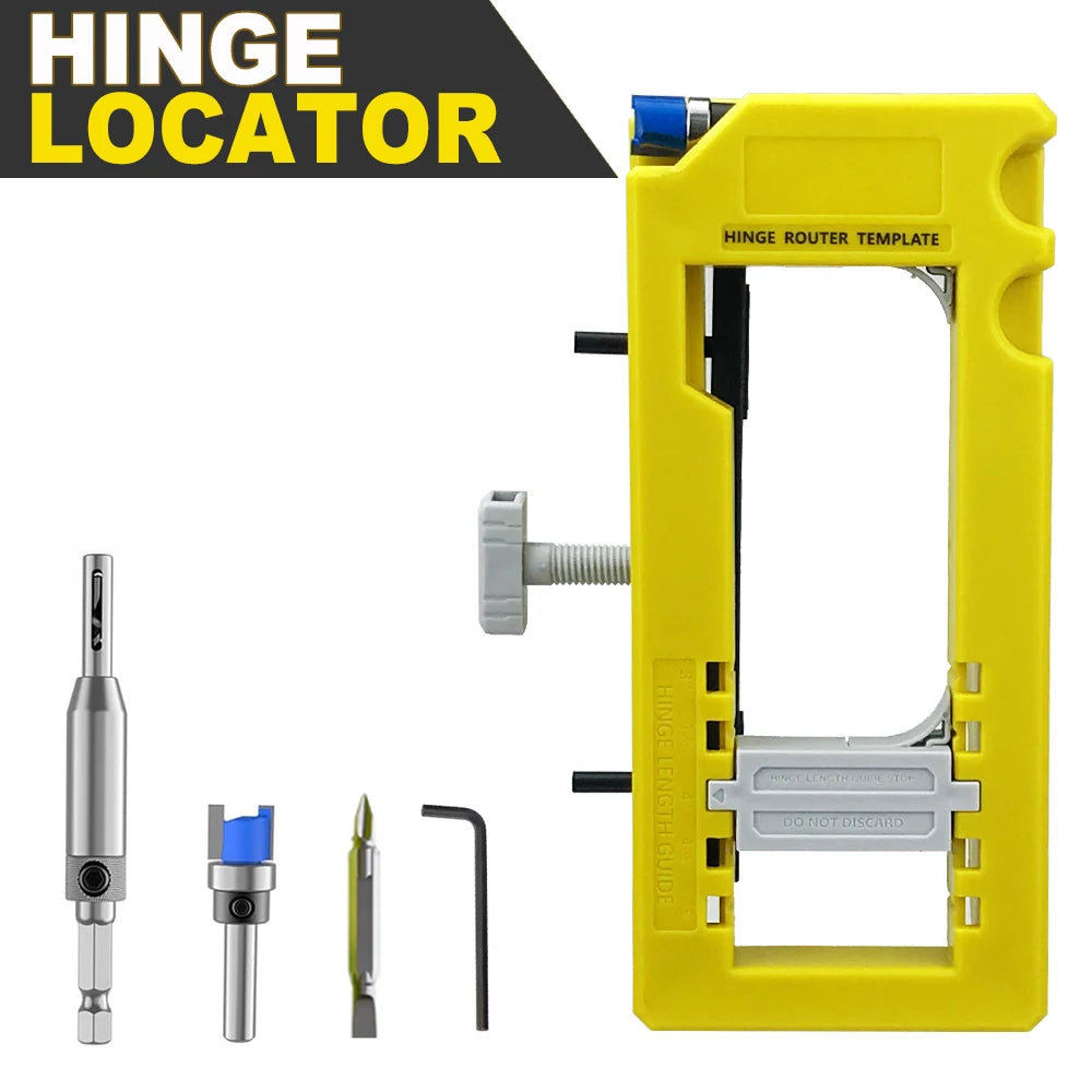 New Door Hinge Routing Jig And Hinge Jig Plastic 3‑5in Length 1/4‑5/8in Radius Hinge Router Template for Woodworking Tool(green)