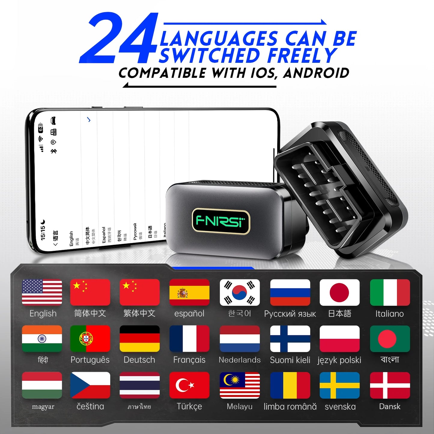FNIRSI FD10 BluetoothV5.1 Check Engine Light Car Repair Car OBDII Scanner Code Reader Clear Error OBD Diagnostic Tool IOSAndroid
