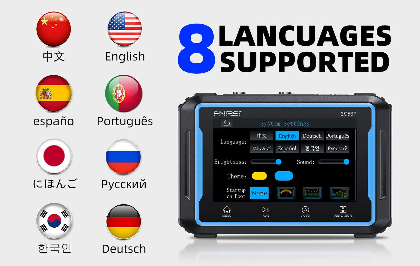 2C53P Touch Screen Portable Digital OSC Multimeter Signal Source 3in1 2 Channel 50MHz 250Ms/S 19999 Counts