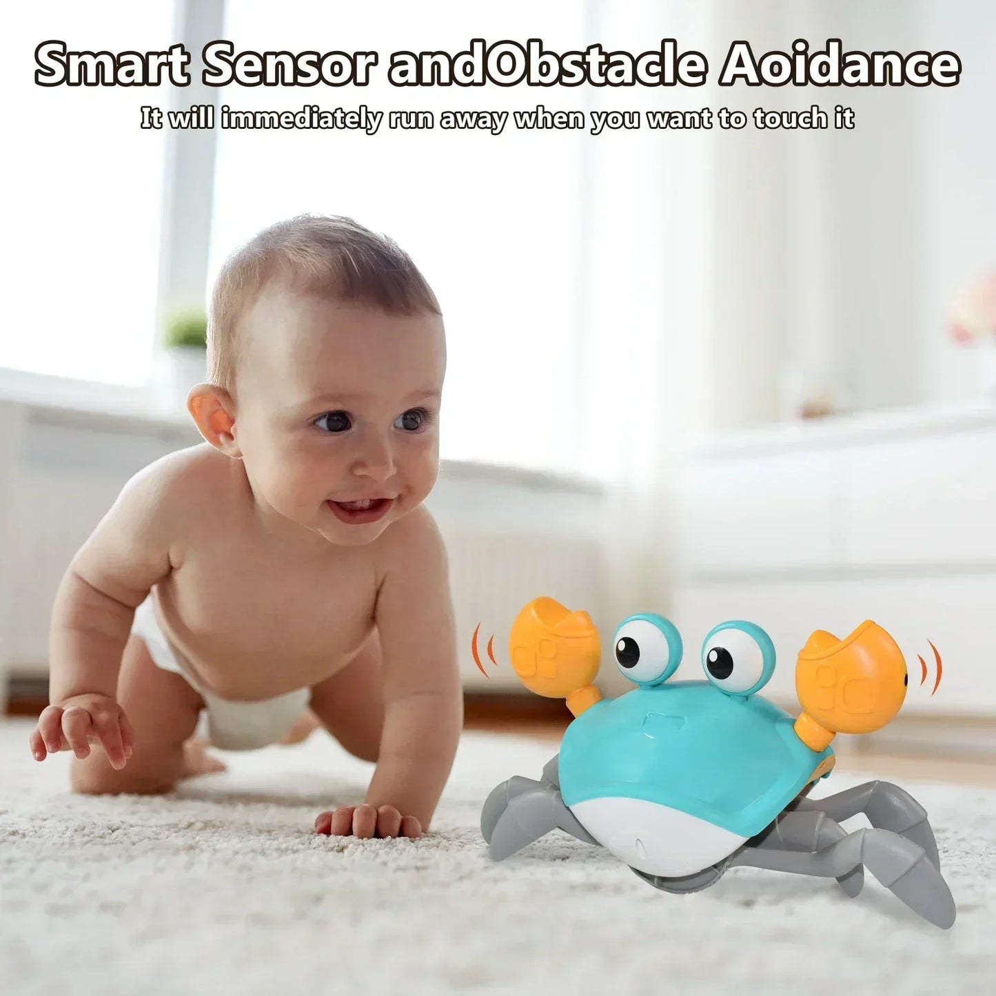 Escape Induction Crab Octopus Crawling Toy Baby Electronic Pets Musical Toys Educational Toddler Moving Toy Kids Christmas Gift