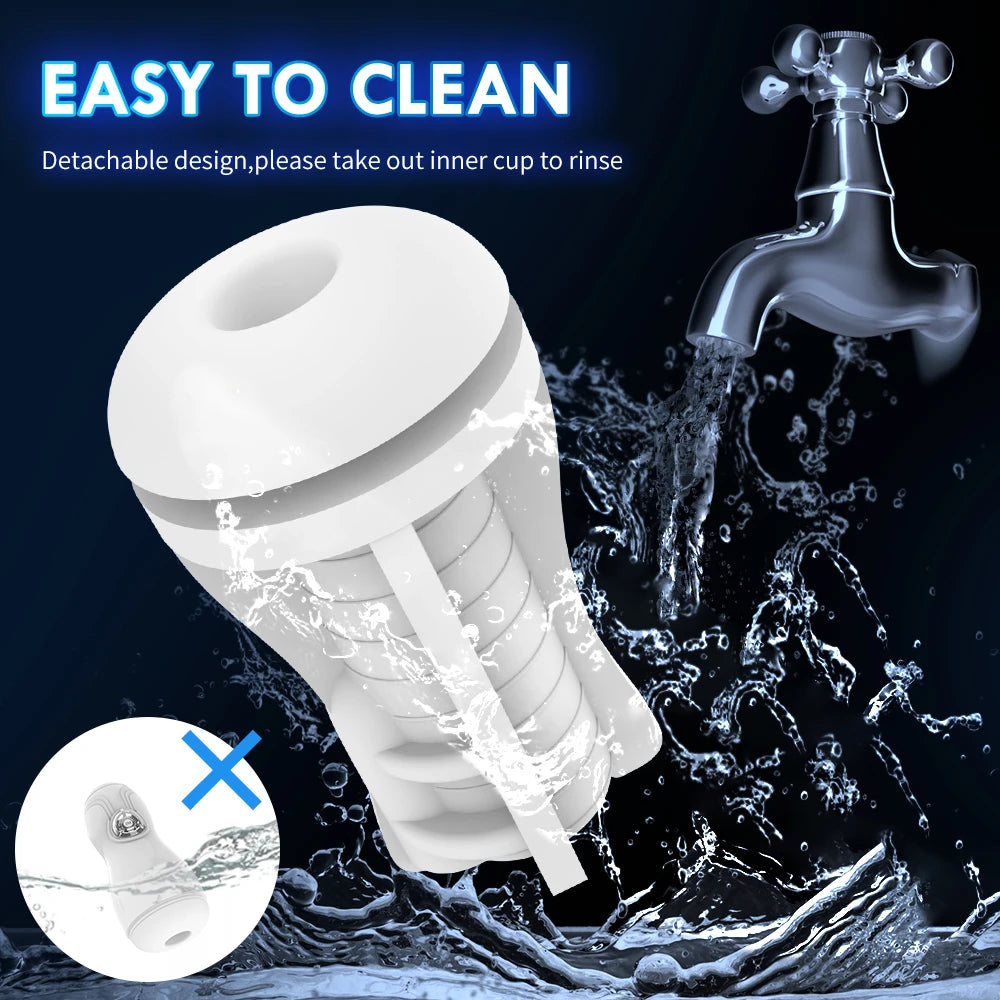 Male Masturbator Automatic Sucking Masturbation Cup For Men Deep Throat Oral Vagina Suction Blowjob Vibrator Adult Sex Toys