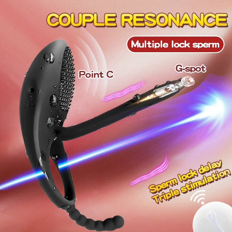 Couple Vibrator for Penis Stimulator Vibrator Wireless Remote Cock Ring Wireless Remote Control Stimulator Sex Toys for Men
