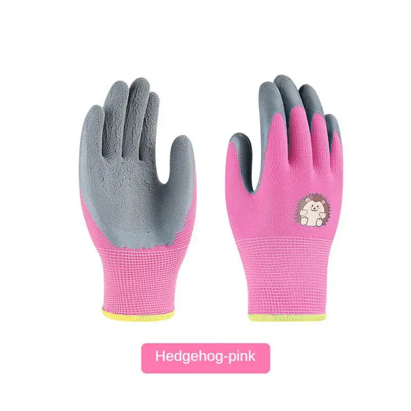 Gardening Gloves Kids Durable Waterproof Garden Work Gloves Non-Slip Children Safety Yard Work Gloves Portable Garden Supplies