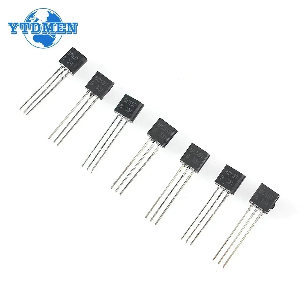 50pcs Transistors BC547 BC557 Each 25pcs BC547B BC557B NPN PNP Triode Transistor DIY Electronic Kit