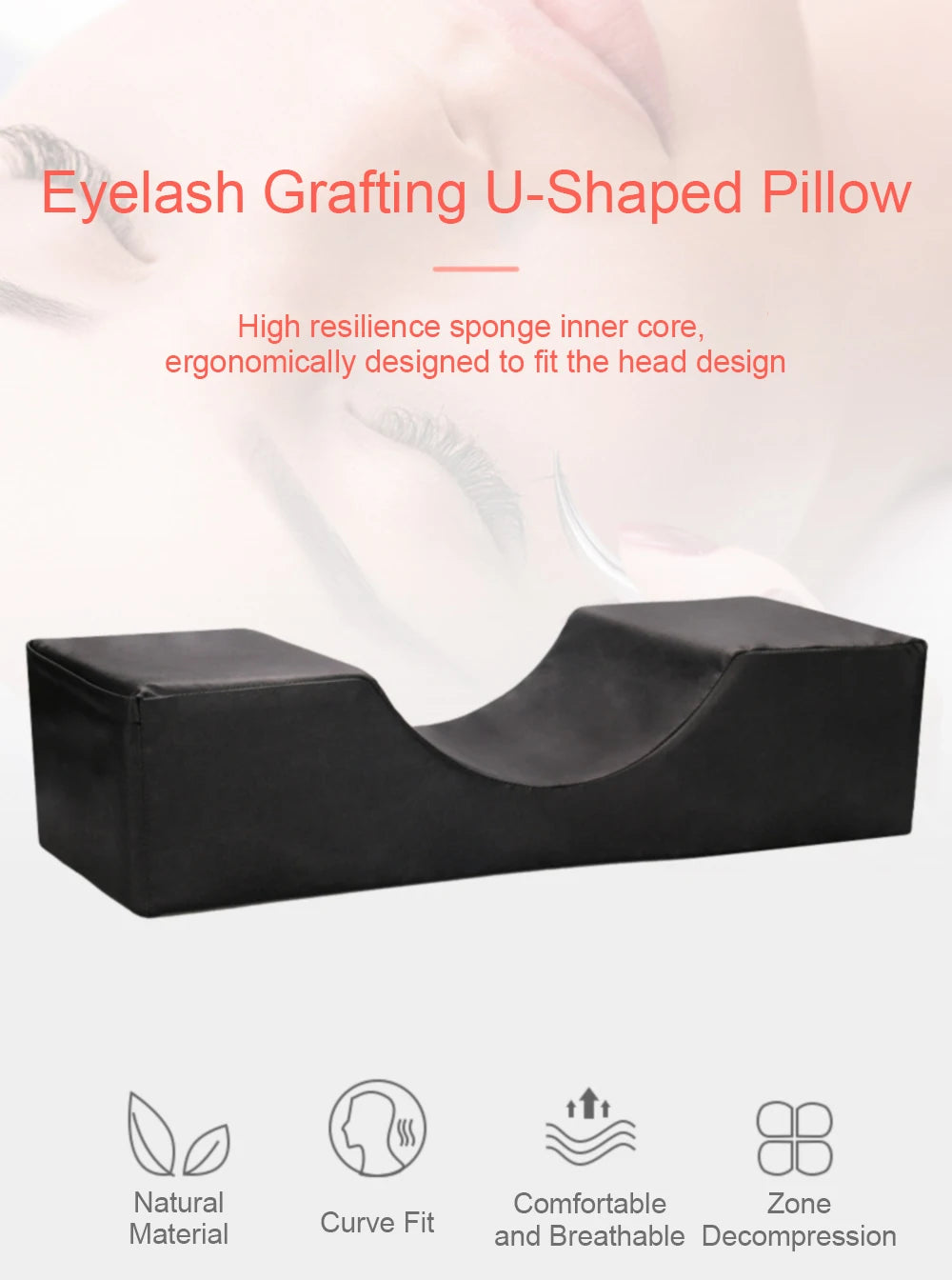 Lash Pillow Neck Support Eyelash Soft Pillow Grafting Eyelashes Memory Foam Eyelash Extension Pillow With Pocket Makeup Salon