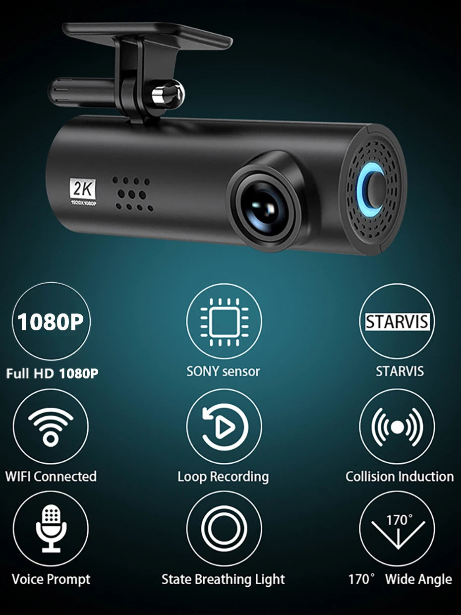 New Hidden Dash Cam WIFI FULL HD 1080P Mini Car Camera DVR G-Sensor Driving Recorder Night Version App Dashcam PK XiaoMi 70Mai