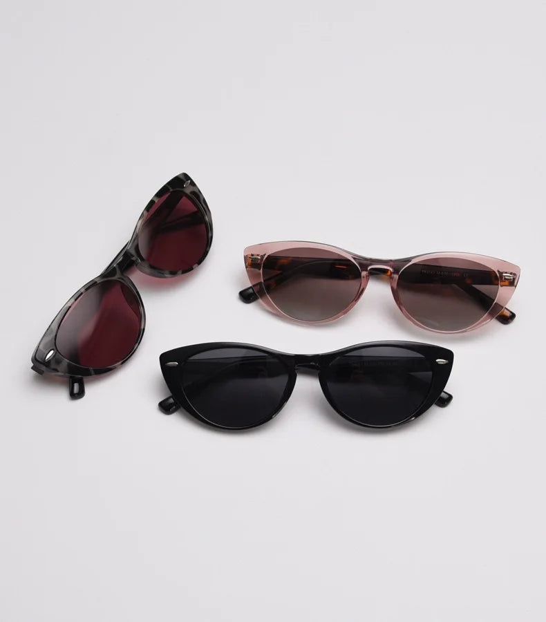 New Vintage Cateye Sunglasses Woman Sexy Retro Small Cat Eye Sun Glasses Brand Round Colorful Eyewear for Female Oculos De Sol