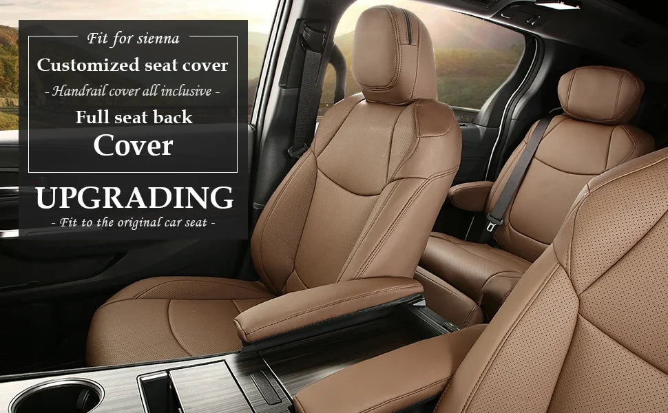Suitable for Toyota Sienna 2021 2022 2023 2024 car seat covers skin full set truck cover Platinum LE XLE XSE Woodland 7/8 seat