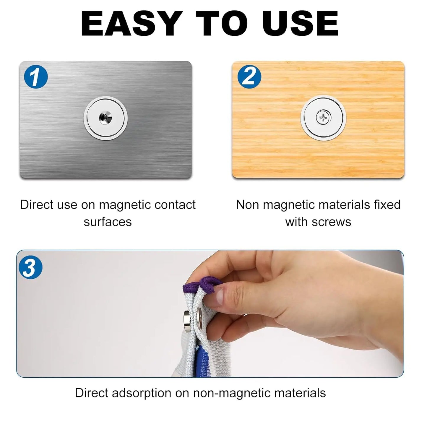 Multi Neodymium Disc Countersunk Hole Magnets, Permanent Rare Earth Magnets for Tool Room, Science, Craft, Office, Science Proje